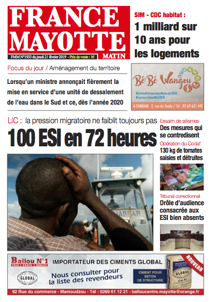 France Mayotte Vendredi 22 février 2019