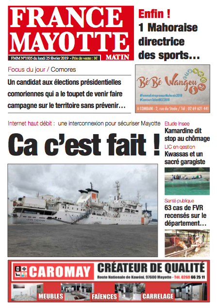 France Mayotte Lundi 25 février 2019