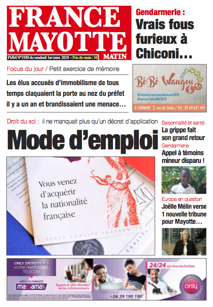 France Mayotte Vendredi 1er mars 2019