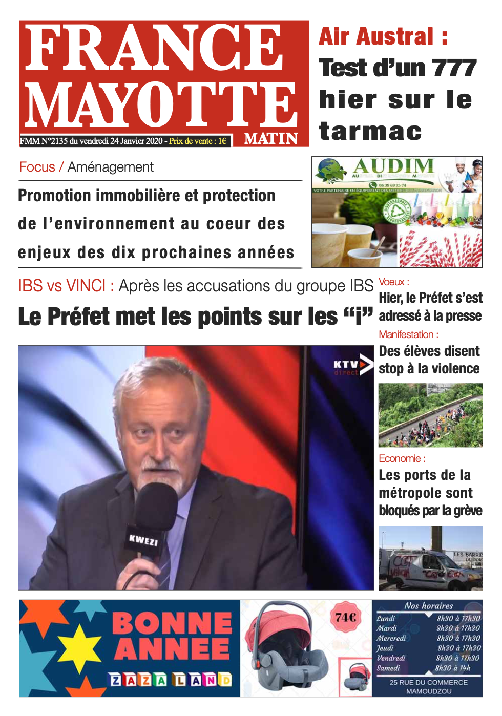 France Mayotte Vendredi 24 janvier 2020
