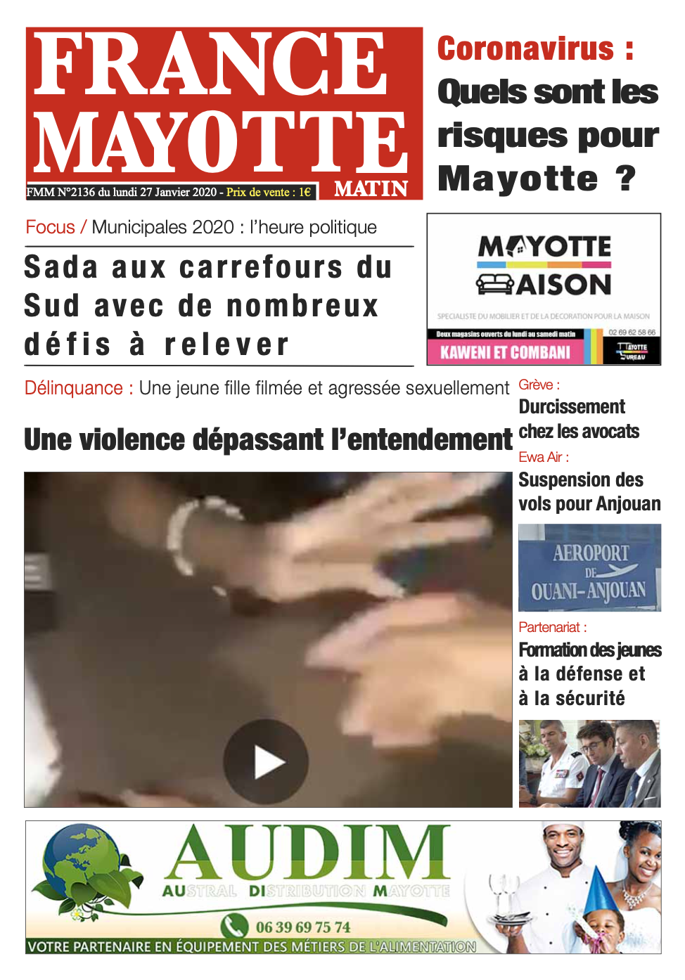 France Mayotte Lundi 27 janvier 2020