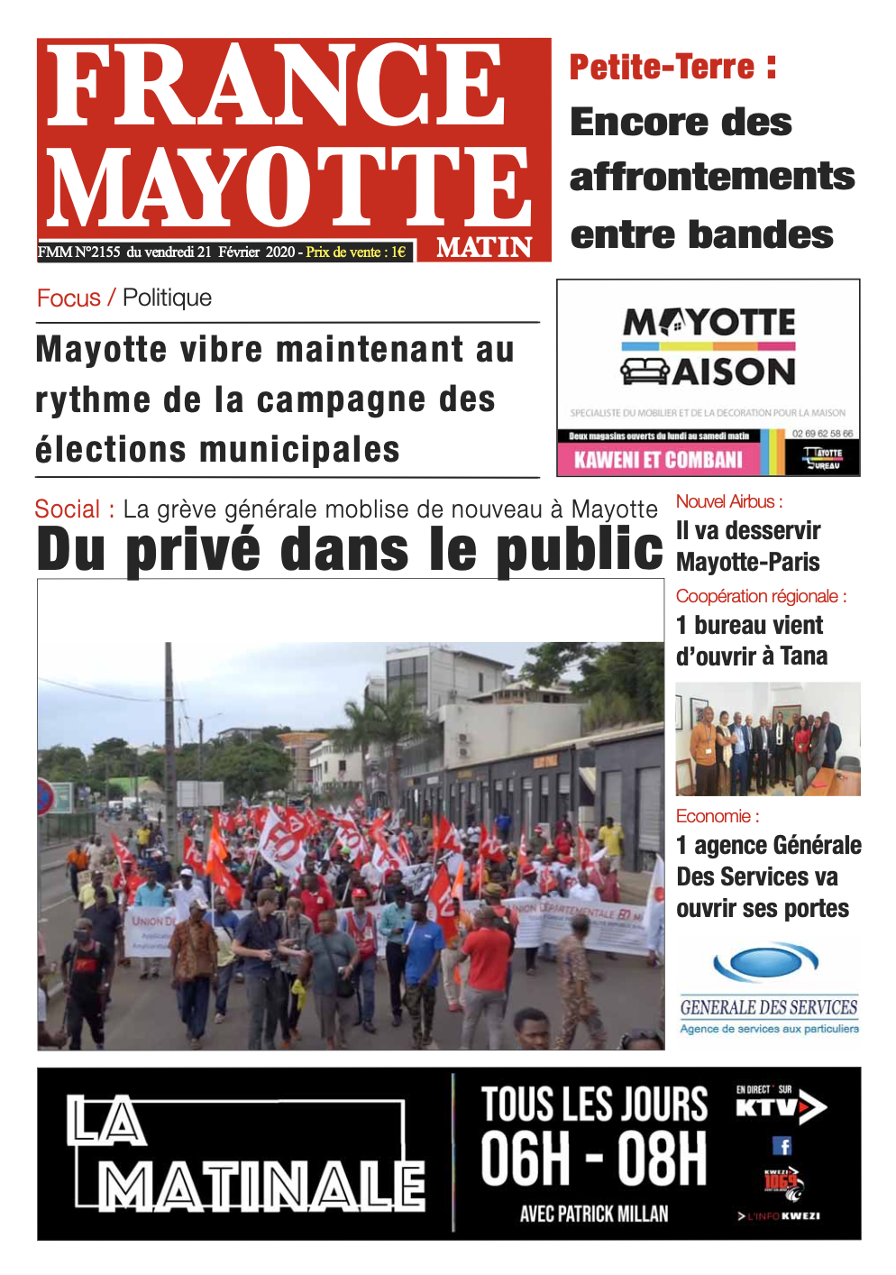 France Mayotte Vendredi 21 février 2020