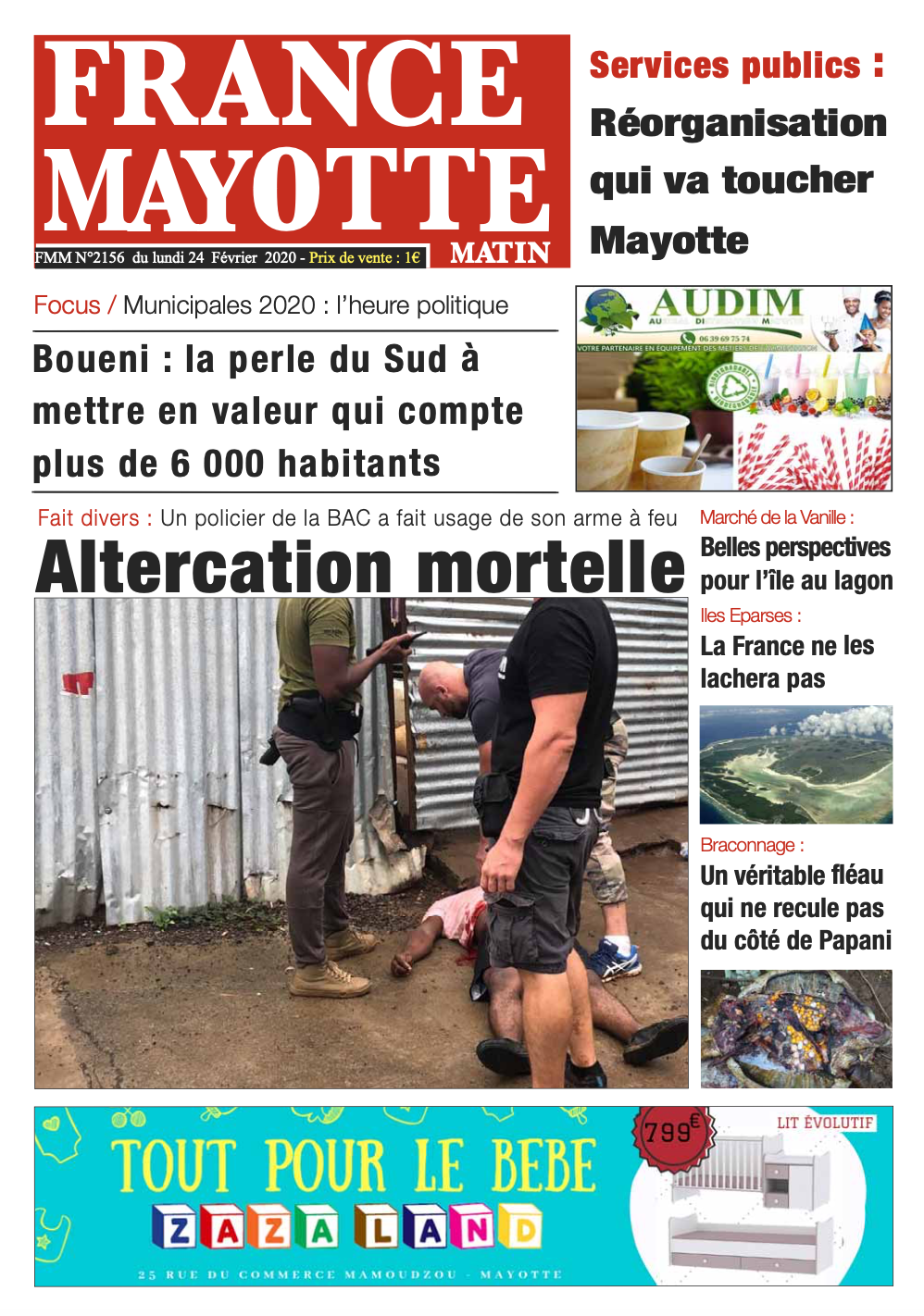 France Mayotte Lundi 24 février 2020