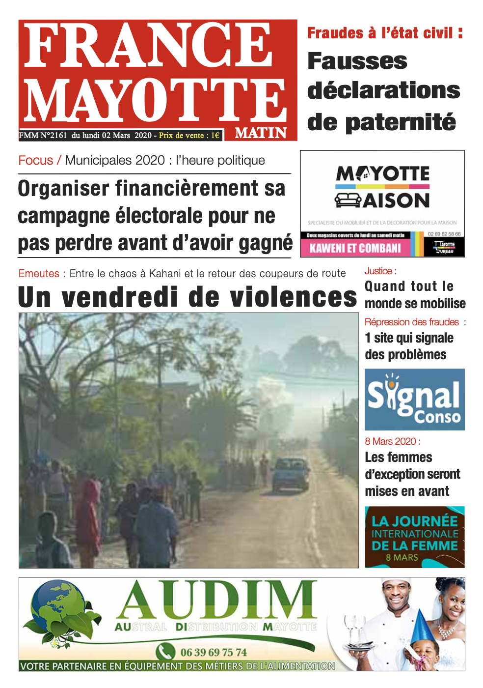 France Mayotte Lundi 2 mars 2020