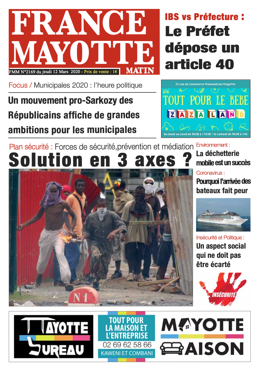 France Mayotte Jeudi 12 mars 2020