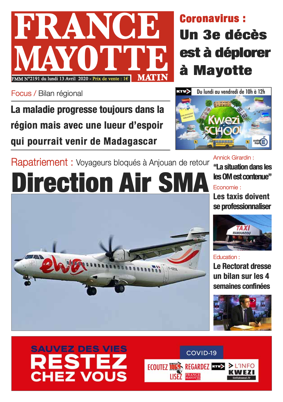 France Mayotte Lundi 13 avril 2020