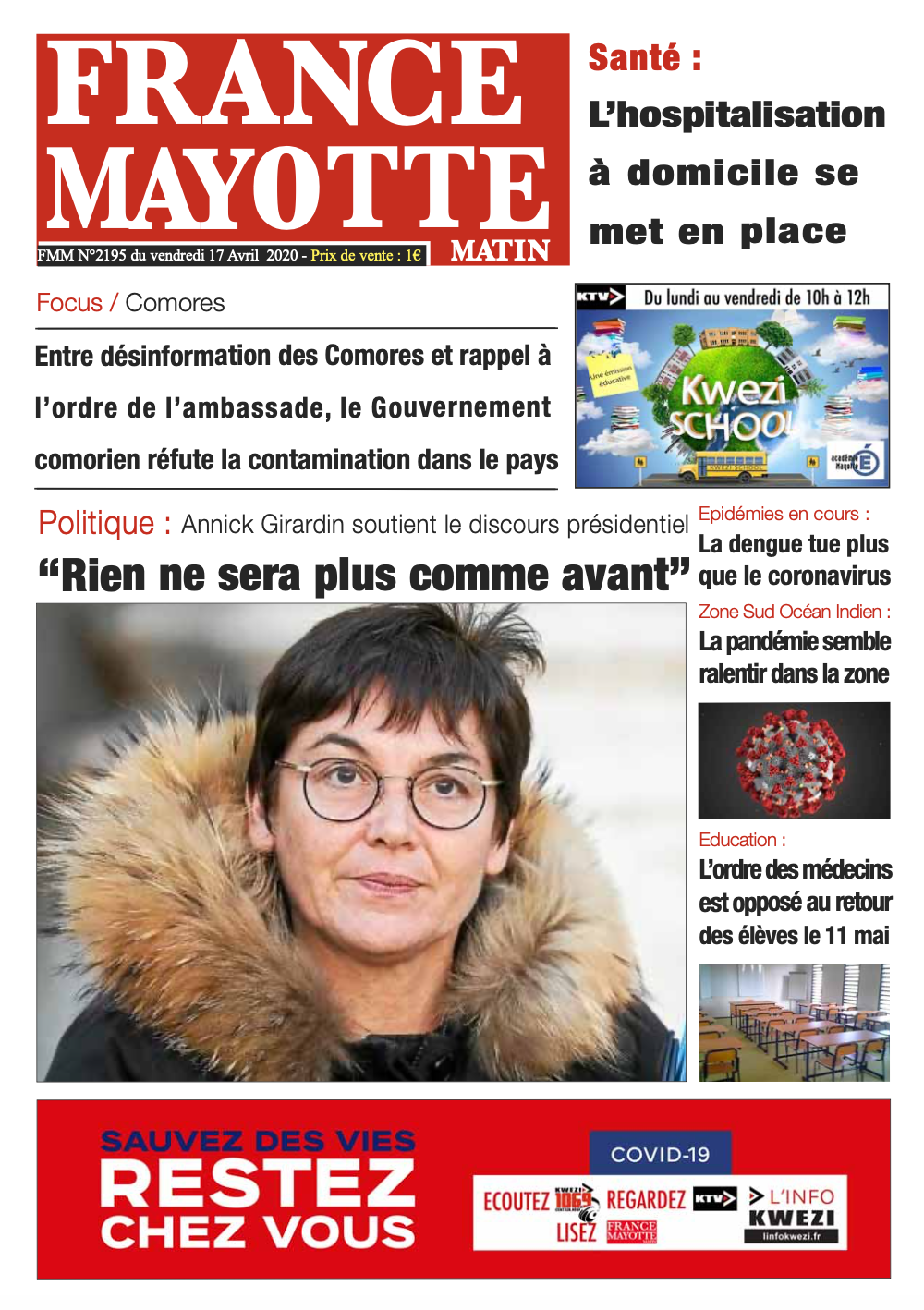 France Mayotte Vendredi 17 avril 2020