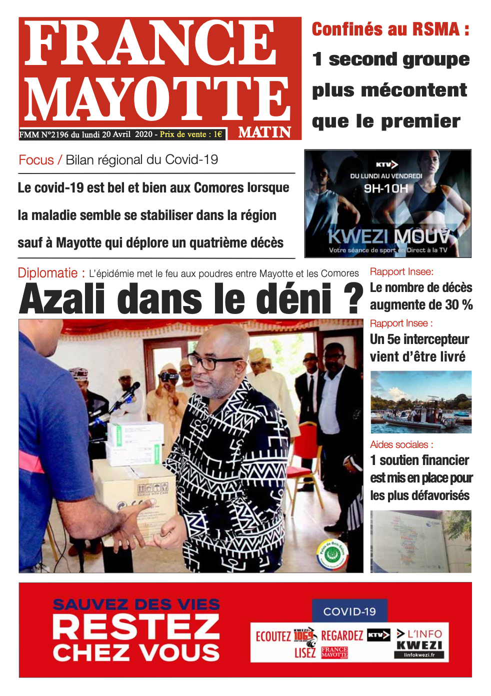 France Mayotte Lundi 20 avril 2020