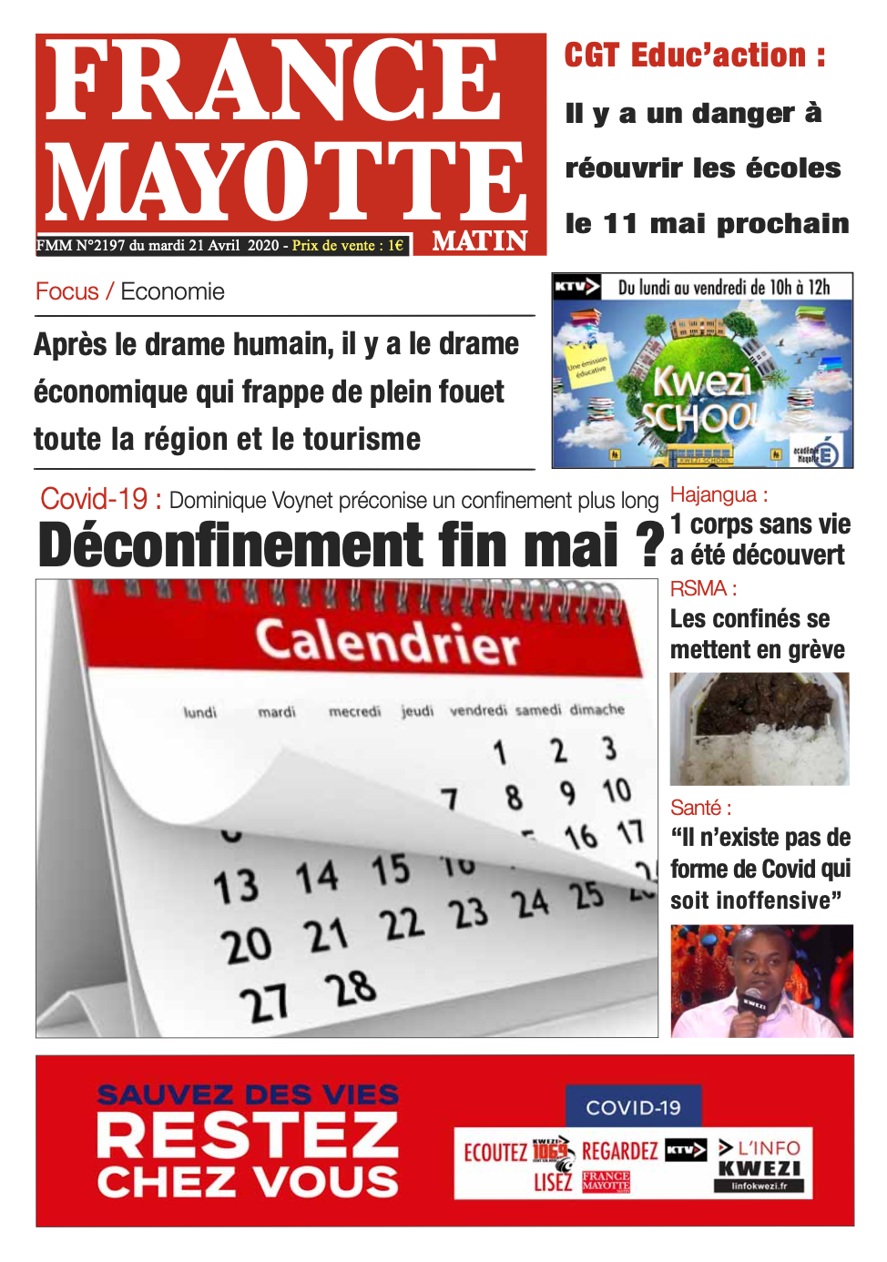 France Mayotte Mardi 21 avril 2020
