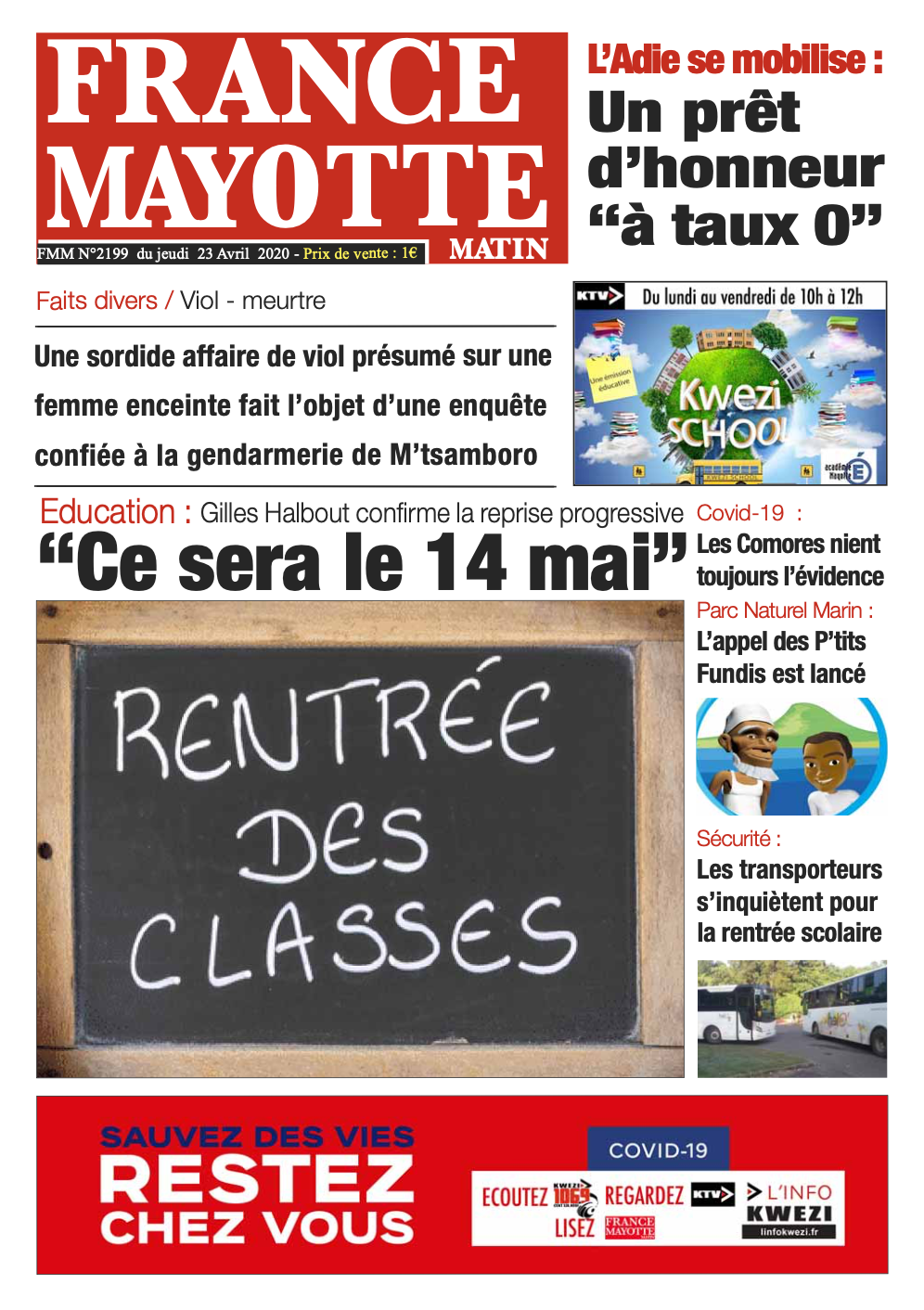 France Mayotte Jeudi 23 avril 2020