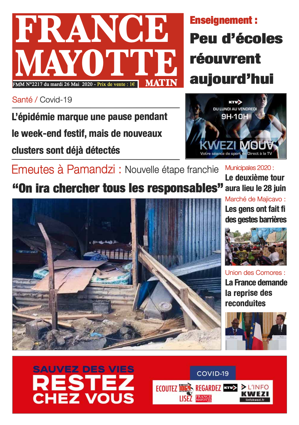 France Mayotte Mardi 26 mai 2020