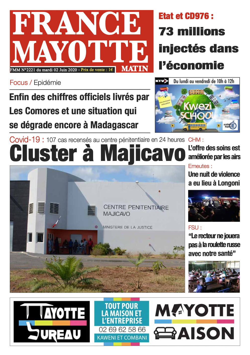 France Mayotte Mardi 2 juin 2020