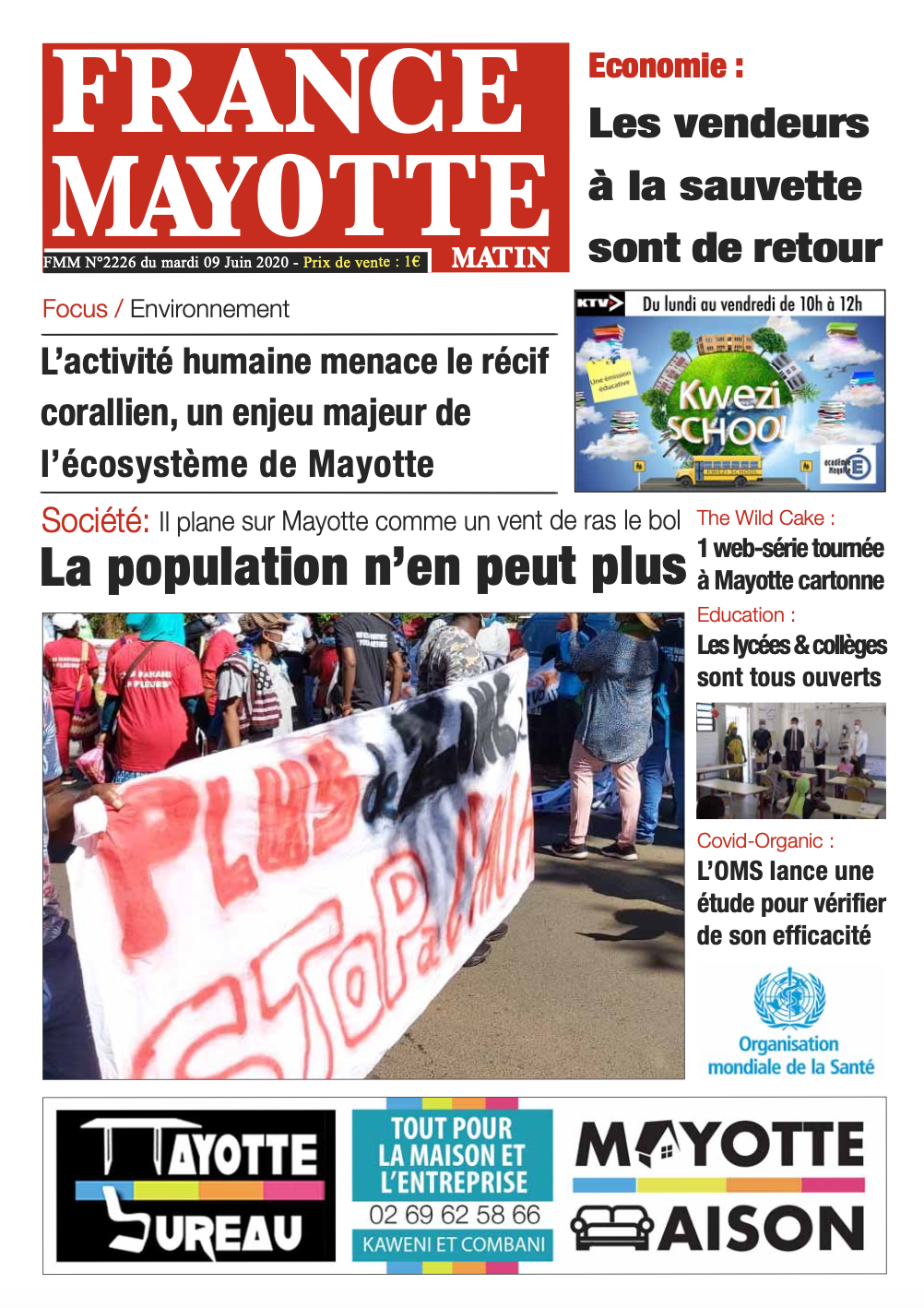 France Mayotte Mardi 9 juin 2020