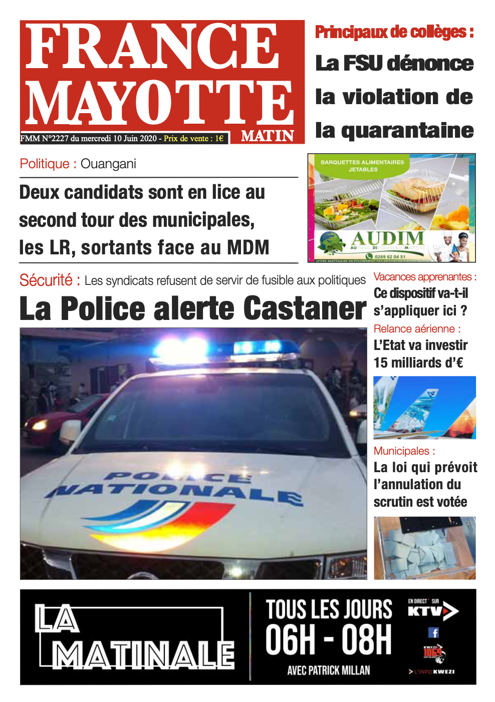 France Mayotte Mercredi 10 juin 2020
