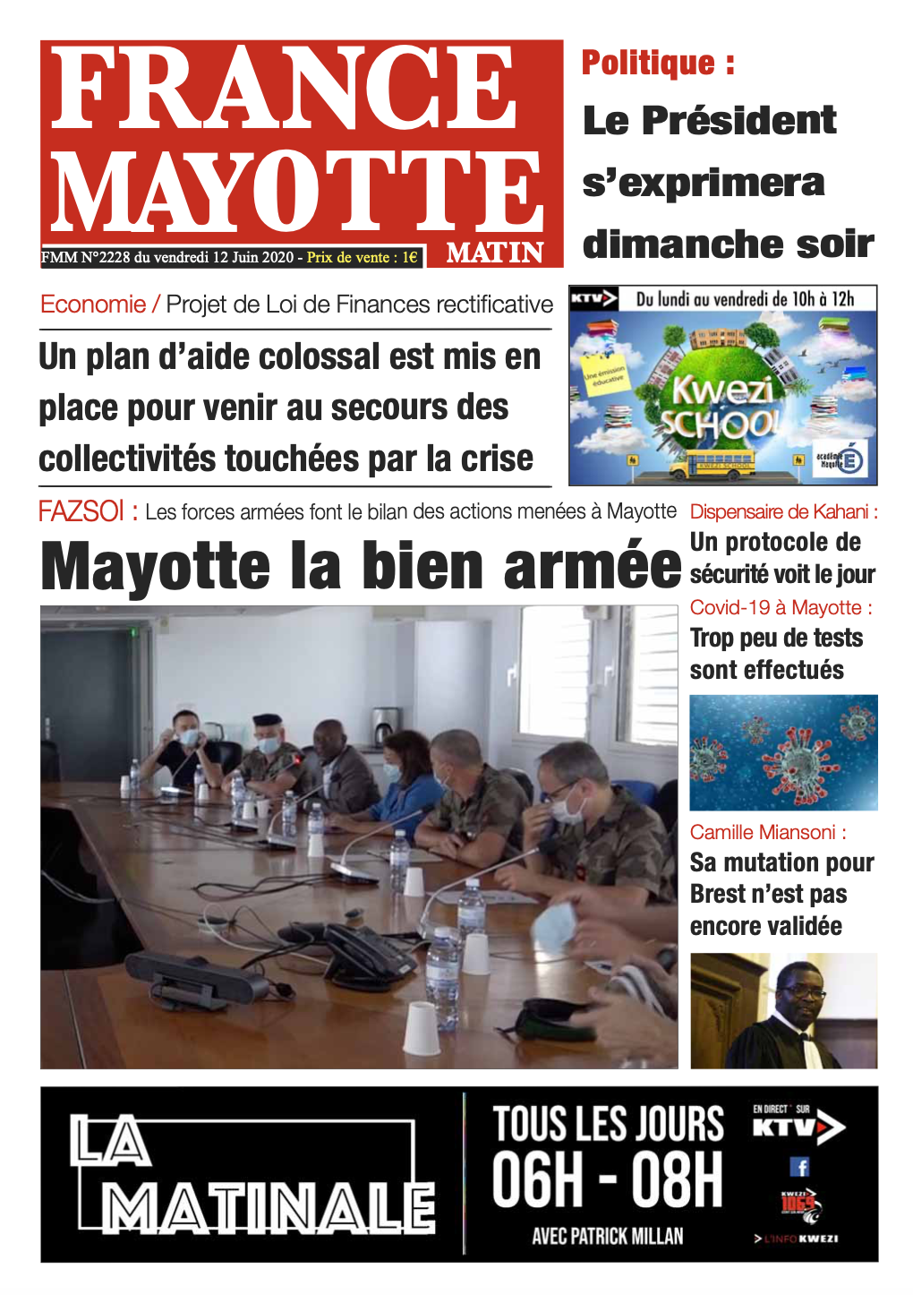 France Mayotte Vendredi 12 juin 2020
