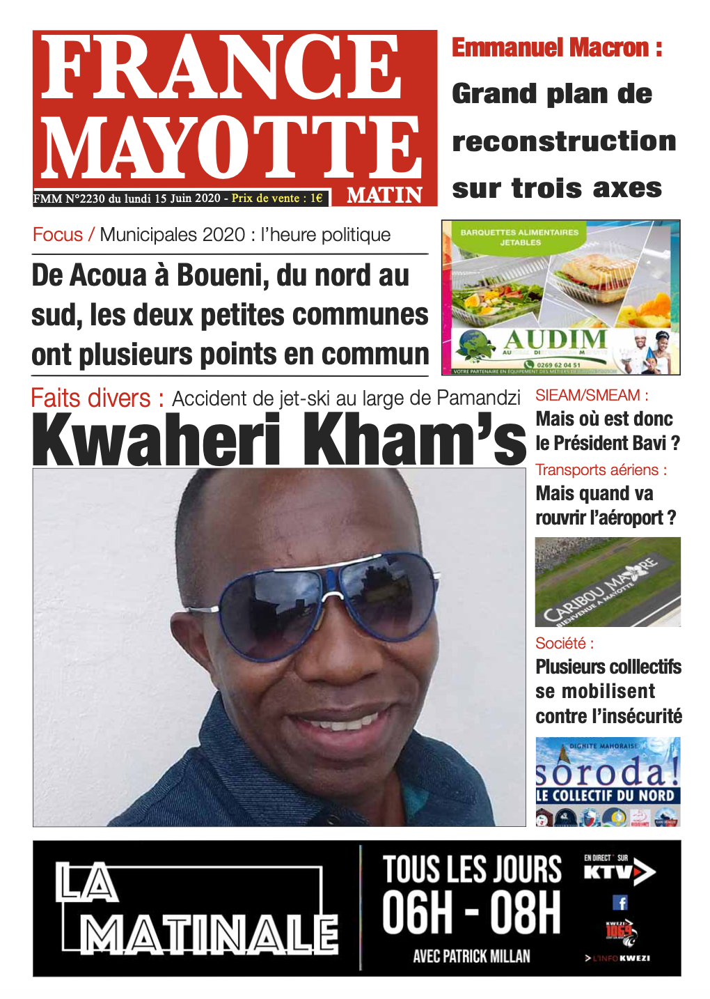 France Mayotte Lundi 15 juin 2020